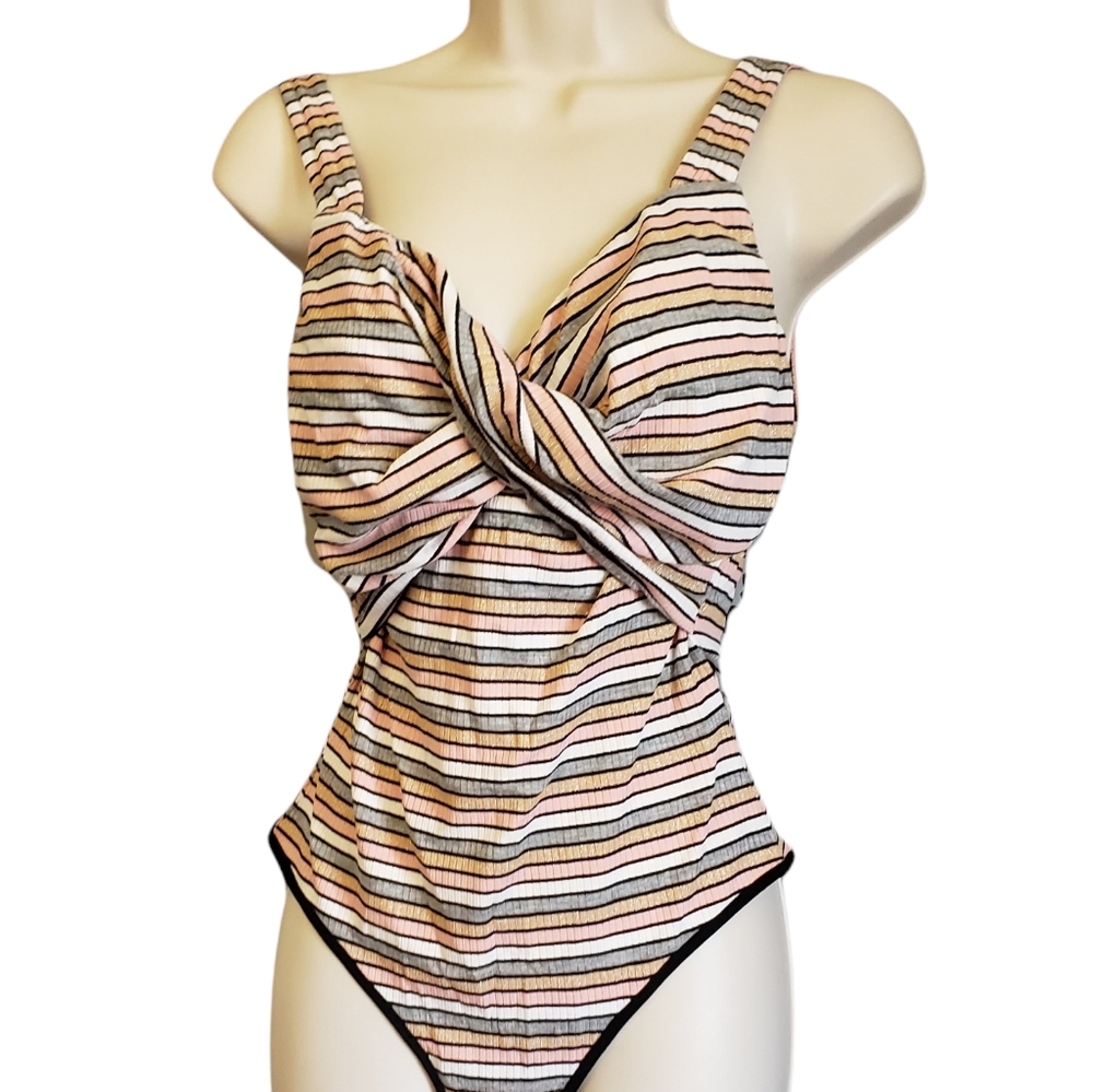 bebe bodysuit with Colorful Striped Print Size S